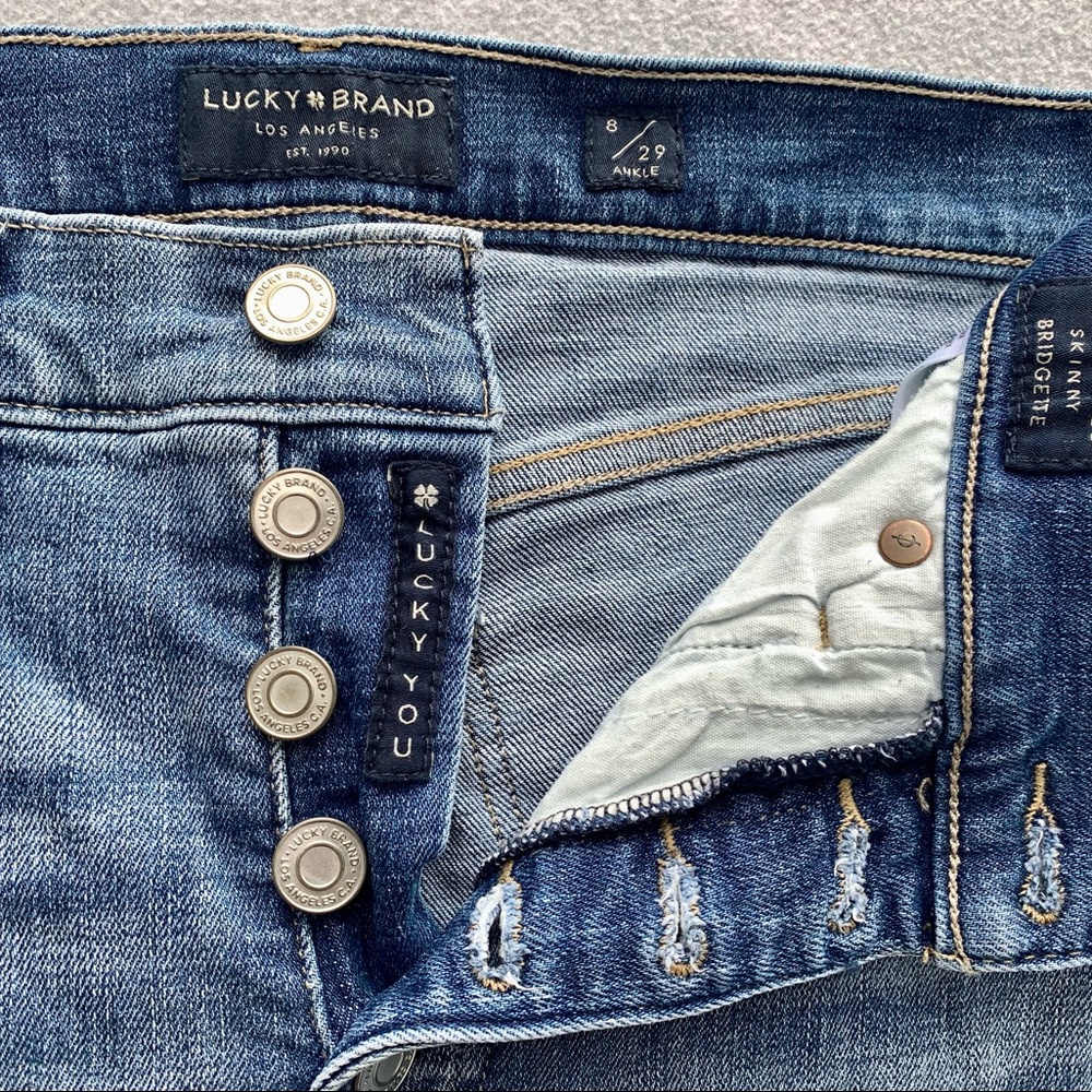 Lucky Brand Bridgette Skinny Crop Button-fly Jeans